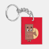 カップルおもしろいラブパンケーキ食べ物チョコ キーホルダー (正面左)