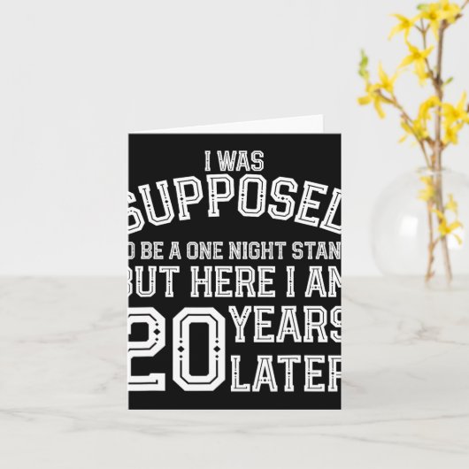 カップルおもしろい20th 20周年夫ウィフ カード (黄色い花)