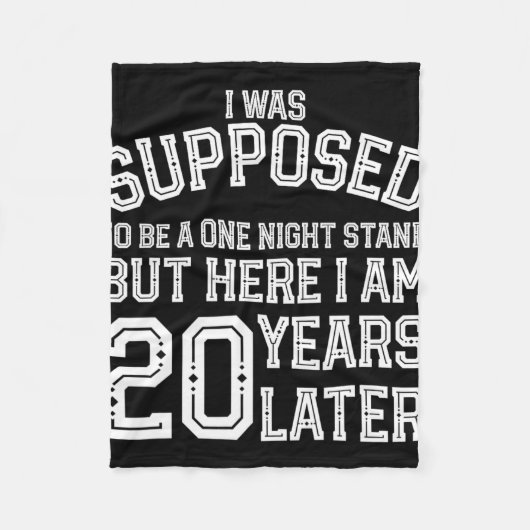 カップルおもしろい20th 20周年夫ウィフ フリースブランケット (正面)