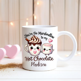 カップルおもしろい- marshmallow私のホットチョコレートへ コーヒーマグカップ