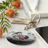 カップルお気に入りのの写真 キーホルダー (側面)