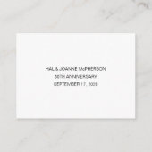 カップルお気に入りのアニバーサリーゲストブックのメモリ アドバイスカード (裏面)