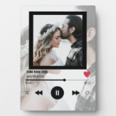カップルお気に入りのアニバーサリーユニークソング愛 フォトプラーク (正面)