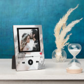 カップルお気に入りのアニバーサリーユニークソング愛 フォトプラーク (側面)