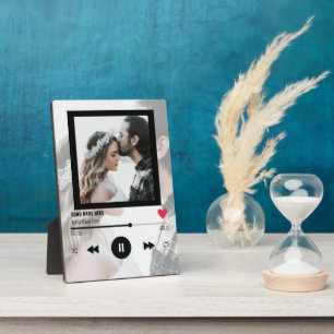 カップルお気に入りのアニバーサリーユニークソング愛 フォトプラーク