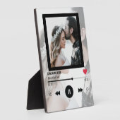 カップルお気に入りのアニバーサリーユニークソング愛 フォトプラーク (側面)