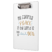 カップルお気に入りのギフト私の場所 クリップボード (左)