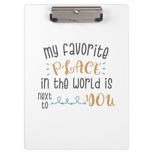 カップルお気に入りのギフト私の場所 クリップボード (正面)
