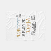 カップルお気に入りのギフト私の場所 フリースブランケット (正面(横))