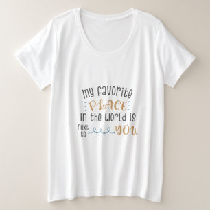 カップルお気に入りのギフト私の場所 プラスサイズTシャツ