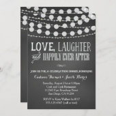 カップルお祝いディナーパーティの招待状 招待状 (正面/裏面)