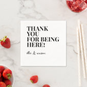 カップルからのメッセージ |の結婚婚約パーティ スタンダードカクテルナプキン (インサイチュ)