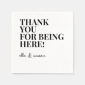 カップルからのメッセージ |の結婚婚約パーティ スタンダードカクテルナプキン (正面)