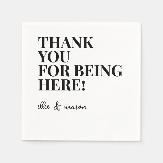 カップルからのメッセージ |の結婚婚約パーティ スタンダードカクテルナプキン (正面)