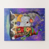 カップルかわいい格言ハッピークリスマスソング歌 ジグソーパズル (横)