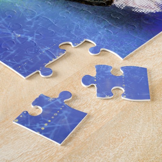 カップルかわいい格言ハッピークリスマスソング歌 ジグソーパズル (側面)