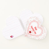 カップルかわいい赤いハートモダンハッピーバレンタインデー ノートブック (内部)