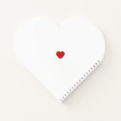 カップルかわいい赤いハートモダンハッピーバレンタインデー ノートブック (裏面)