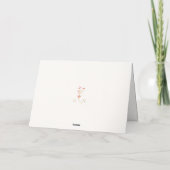 カップルかわいらしフローラモノグラム結婚ズ サンキューカード (裏面)