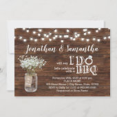 カップルがカントリーシックをシャワー浴びる前にBBQ 招待状 (正面)