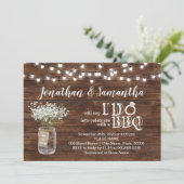 カップルがカントリーシックをシャワー浴びる前にBBQ 招待状 (スタンド正面)