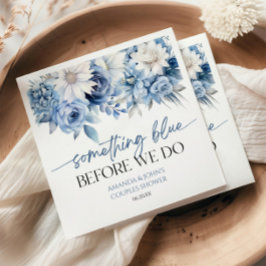 カップルがシャワーを浴びる前に青いもの スタンダードカクテルナプキン