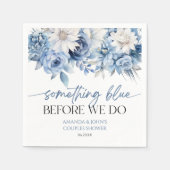 カップルがシャワーを浴びる前に青いもの スタンダードカクテルナプキン (正面)