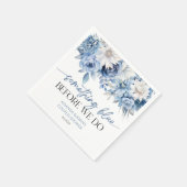 カップルがシャワーを浴びる前に青いもの スタンダードカクテルナプキン (角)