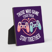 カップルが一緒にゲーム – Gaming Coupe Lovers フォトプラーク (正面)