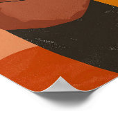 カップルが抽象芸術アートを受け入れる ポスター (角)