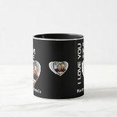 カップルが月の写真にあなたを愛する マグカップ (中央)