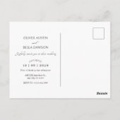 カップルが車に乗結婚る ポストカード (裏面)