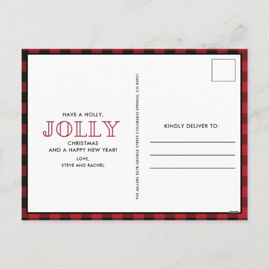 カップルすてき写真クリスマスバジェット シーズンポストカード (裏面)