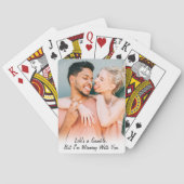 カップルで優勝引用文カスタム写真記念日 トランプ (裏面)