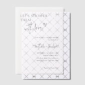 カップルで愛のブライダルでシャワーを浴びよう ベラム紙招待状 (オフセット (招待状))