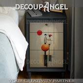 カップルとの抽象芸術アート – decopage - 薄葉紙