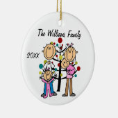 カップルと女の子,ベビーガールカスタム セラミックオーナメント (右)