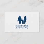 カップルと子供のデザイン，心理療法士 名刺 (正面)