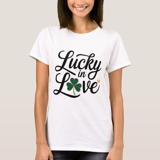 カップルにぴったりの聖パトリックの日 Tシャツ (正面)