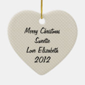 カップルに接吻するレトロの40年代 セラミックオーナメント (裏面)