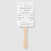 カップルのおもしろい結婚の事実、イベントの順序 ハンドファン (裏面)