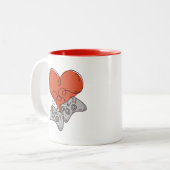 カップルのために完全なゲーマー愛 ツートーンマグカップ (正面左)