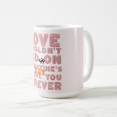カップルのために、愛はバレンタインの日に終わるべきではない コーヒーマグカップ (正面右)