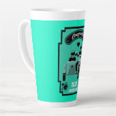 カップルのためのオートバイの結婚式の贈り物 カフェラテマグ (左アングル)