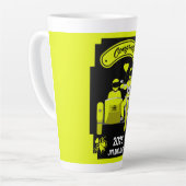 カップルのためのオートバイの結婚式の贈り物 カフェラテマグ (左アングル)