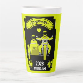 カップルのためのオートバイの結婚式の贈り物 カフェラテマグ