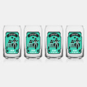 カップルのためのオートバイの結婚式の贈り物 ガラス缶 (裏面)