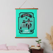 カップルのためのオートバイの結婚式の贈り物 吊り下げ型タペストリー (寝室)