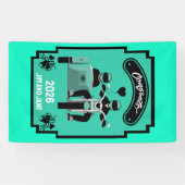 カップルのためのオートバイの結婚式の贈り物 横断幕 (横)