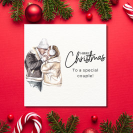 カップルのためのクリスマスカード（名入れ可能） シーズンカード